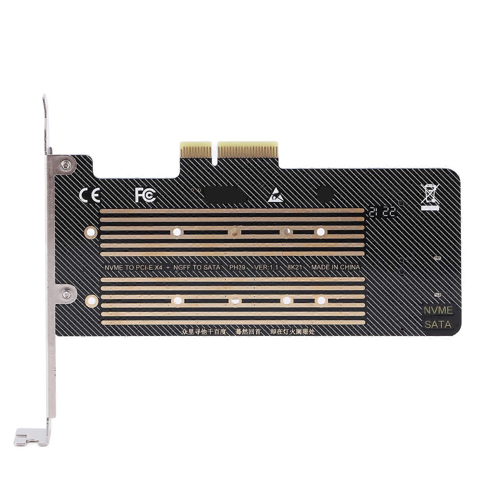 2 Ports NGFF M.2 B M Key To PCI?E 4X 3.0 Adapter Card SSD To PCI Express