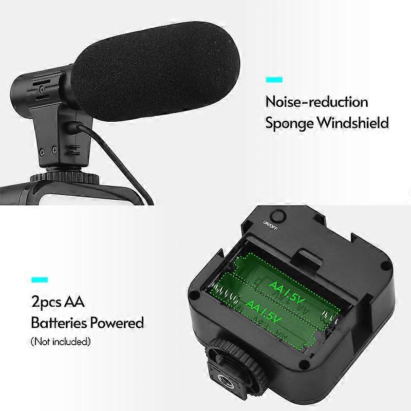 Andoer Vlog Kit Table Tripod Phone Holder With Cold Shoe Microphone Led Video Light Remote Shutter