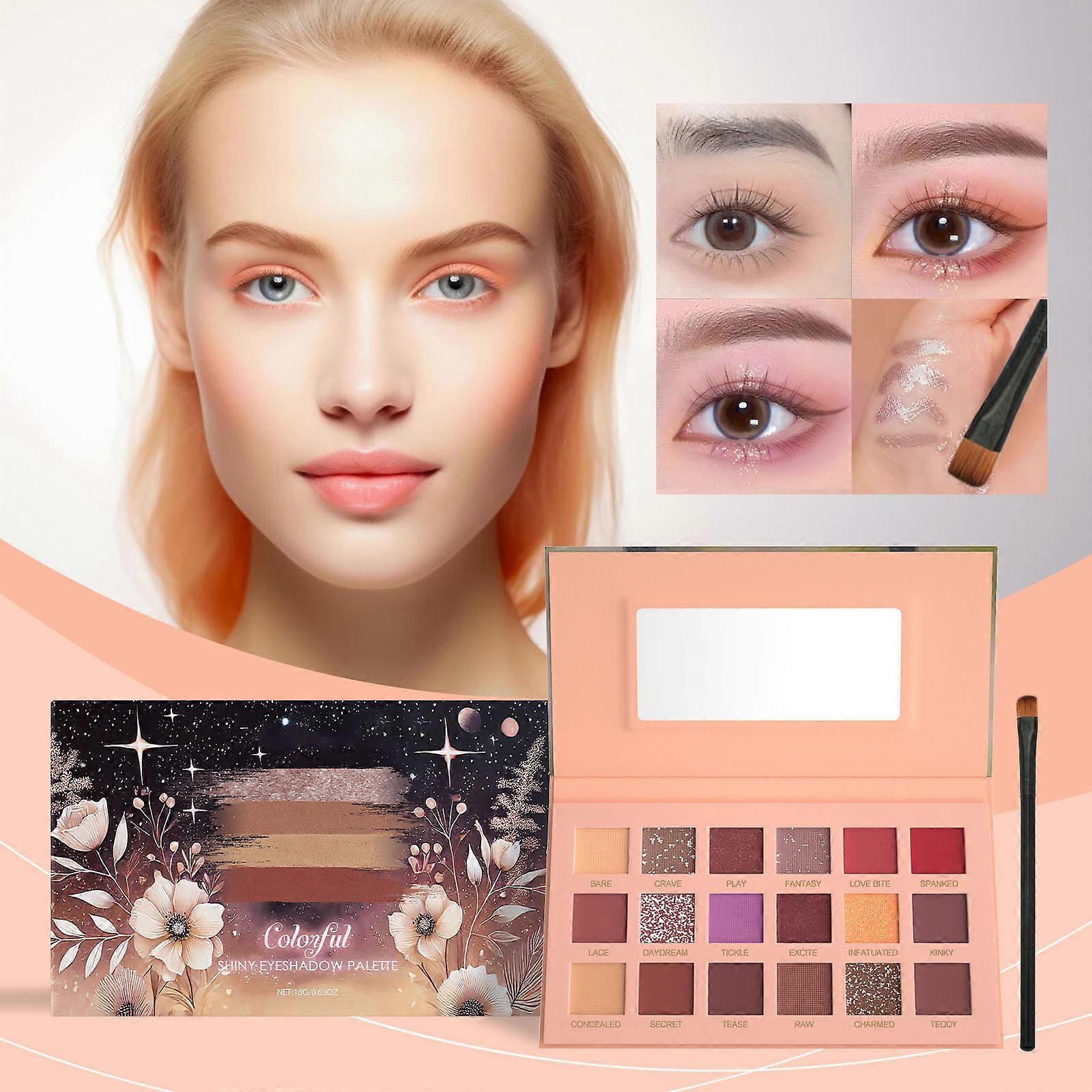 Eyeshadow Makeup Eye Colourful Multi-Use 18 Colour Eyeshadow Makeup FLYE3784
