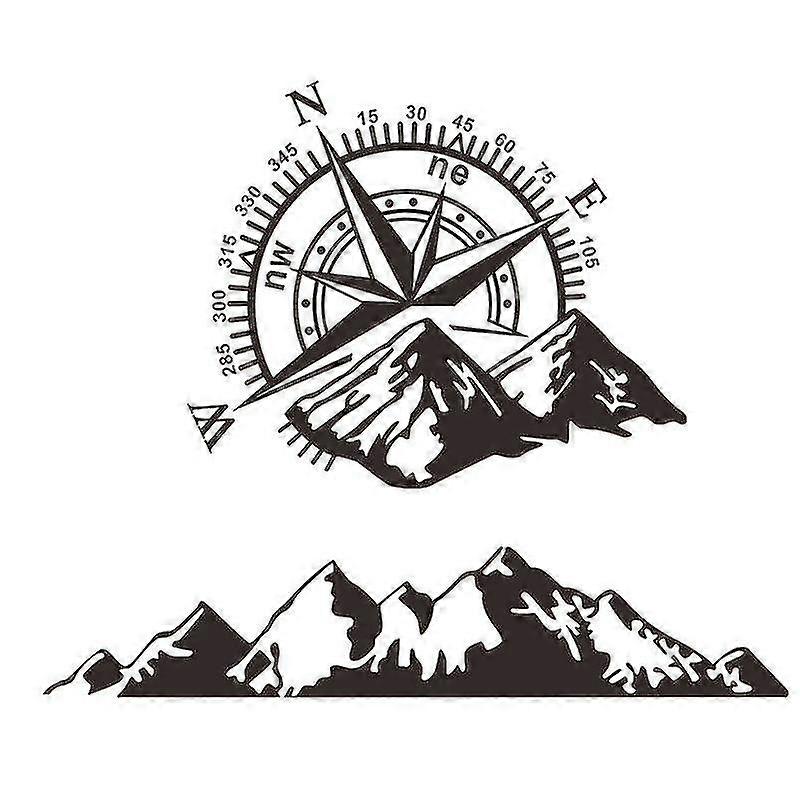 Window Decals Personalized Compass Design For Home Car Exterior Decoration