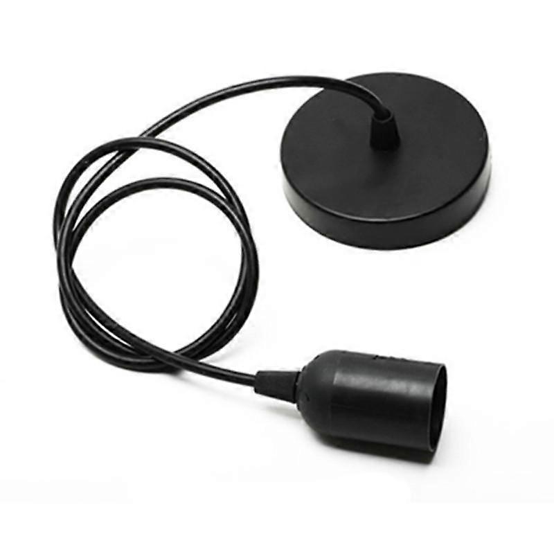 Screw lamp holder chandelier wire, suitable for ceiling lighting (black)