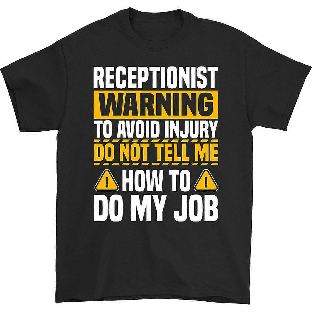Receptionist Warning To Avoid Injury T-shirt