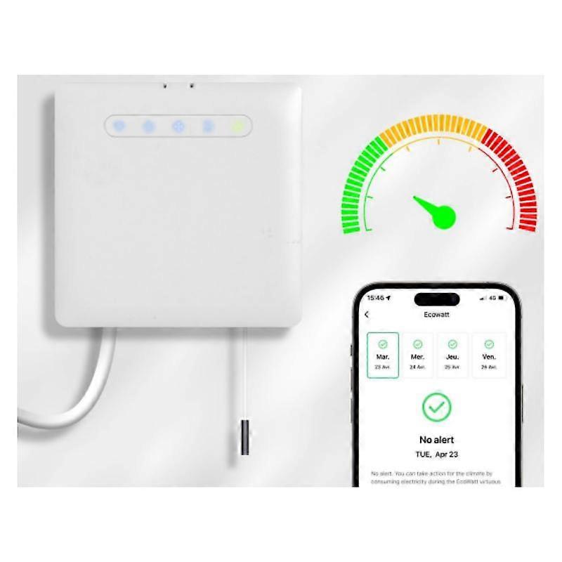 ZigBee Smart Thermostat für Pilotdraht-Heizkörper, unterstützt Ecowatt-Stromüberwachungs-App, Fernbedienung, funktioniert mit Alexa