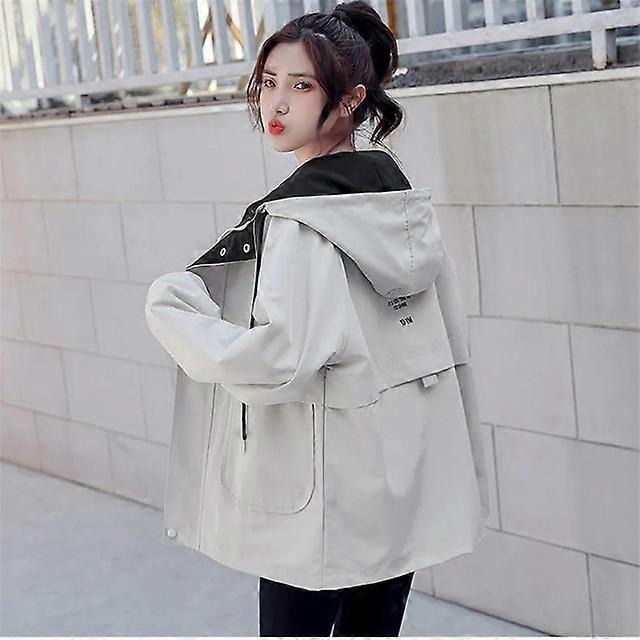 2024 Spring New Korean Version Loose And Lazy College Trend Coat Women's Fashion Casual All-Match Hooded Top Tide