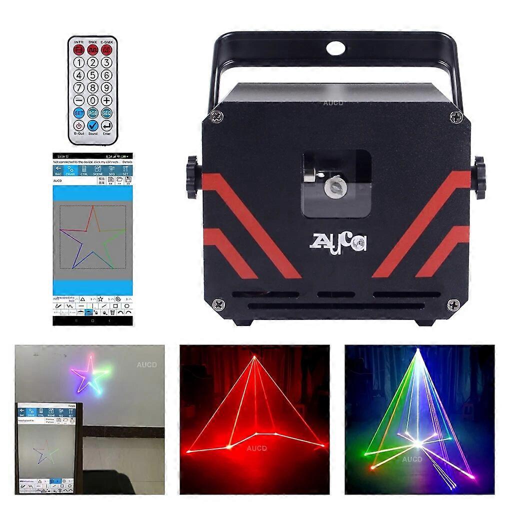 05W-2W Phone App Edit Software RGB Laser DMX Animation Scan Projector Lighting Christmas Disco DJ Club Party Show Stage Lights