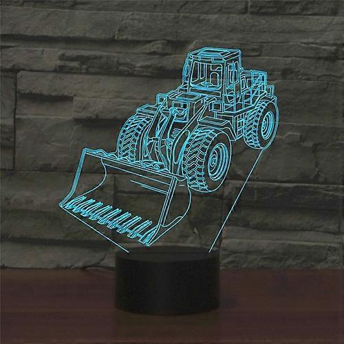 Excavator Shape 3D Colorful LED Vision Light Table Lamp