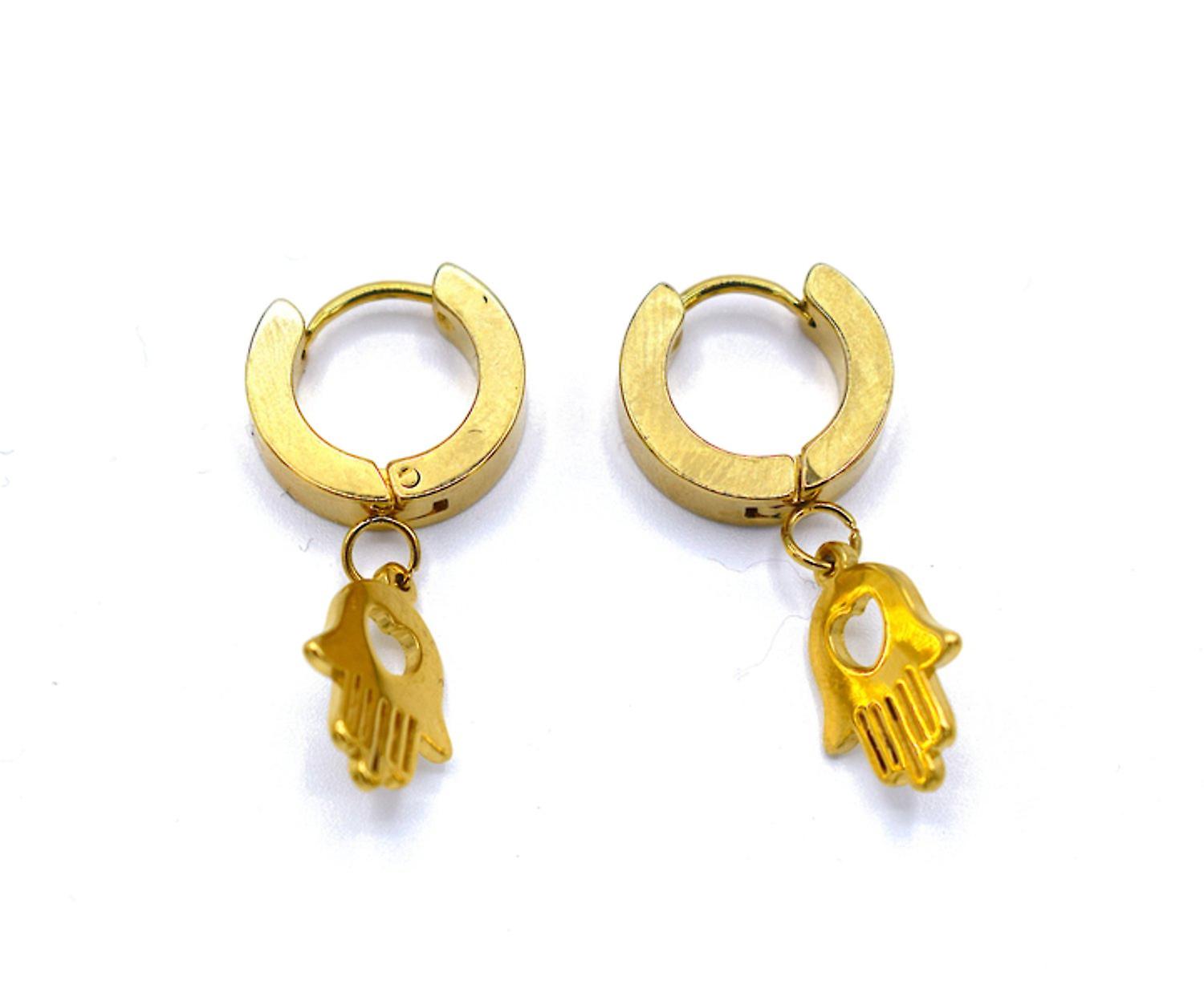 Anillo Pendientes Fátimas Mano Oro 