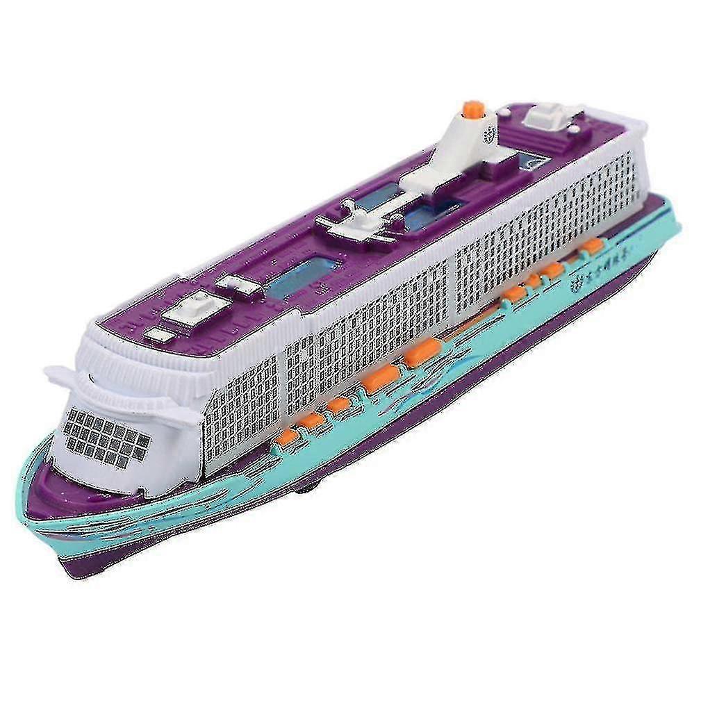 Legering Krydstogtskib Model Sound Overdimensioneret Trykstøbt Pull Back Ship Legetøj