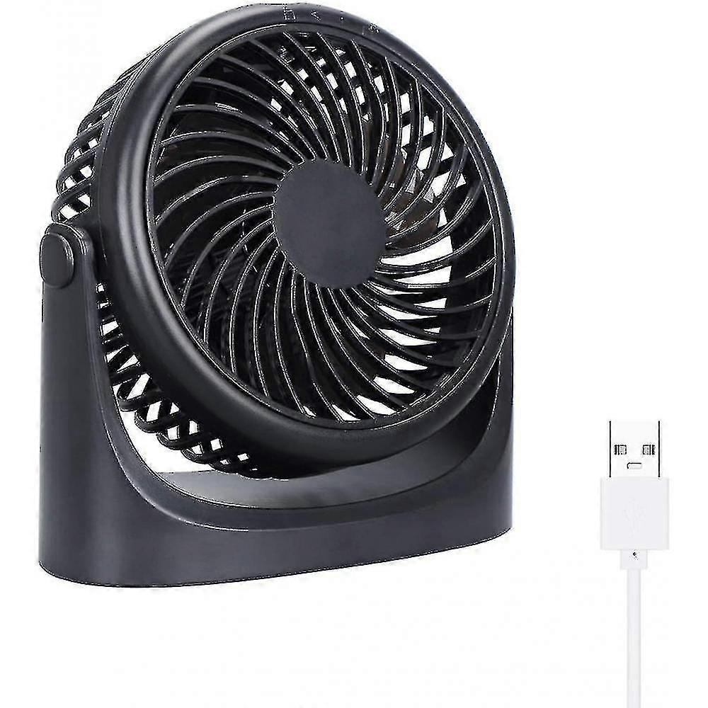 usb Fan With Strong Airflow Quiet Operation Portable Fan Speed(black)