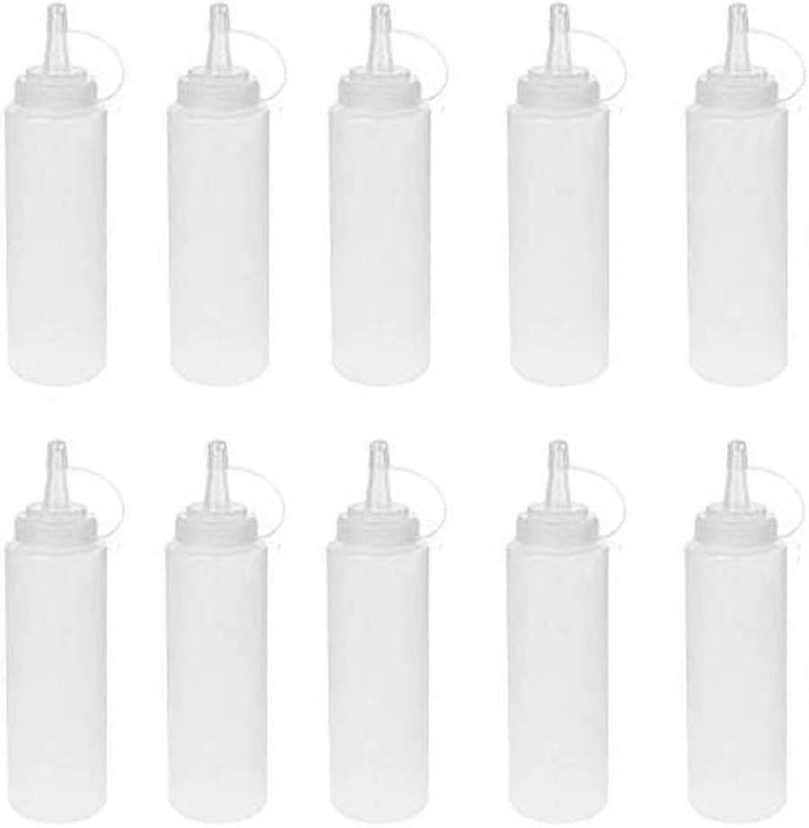 10pcs 240ml Squeeze Bottle, Multipurpose Squeeze Bottle(transparent)