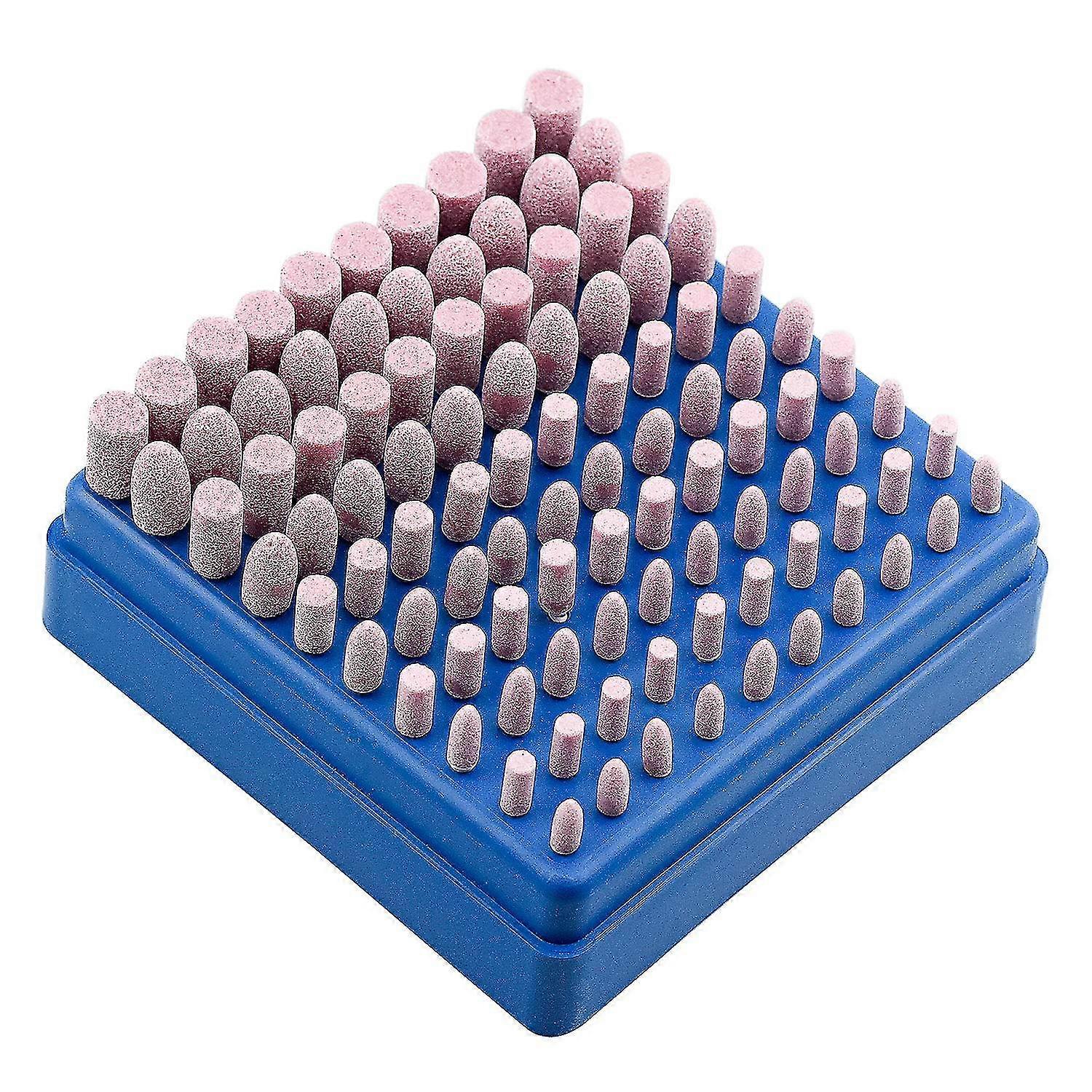 100 Pcs Abrasive Polishing Mounted Stone Rotary Tool Grinding Wheel For Dremel Rotary Tools 3mm Shank