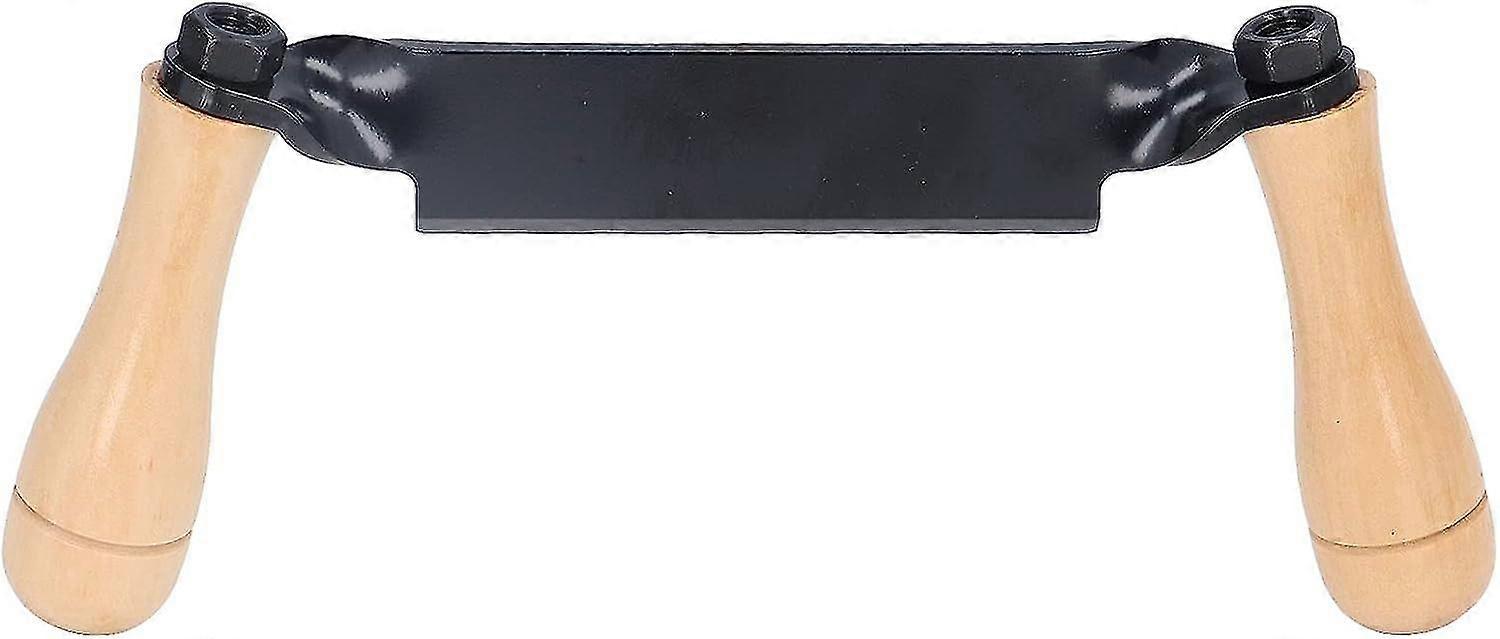 8in Draw Shave Knife - Straight Draw Knife Straight Draw Shave Tool Woodworking Draw Knife Debarking Tool With Ergonomic Wooden Handle(8in)
