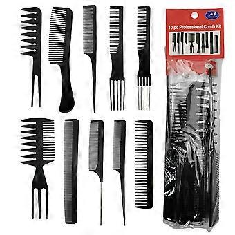 10pcs Men Hairdressing Tool Wide Teeth Fork Antistatic Comb Hair Straightening Curling Gift