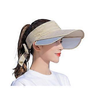 Wide Brim Sun Hat Ladies Sun Hat Beach, Pesca, Caminhadas, Jardinagem, Camping (bege)