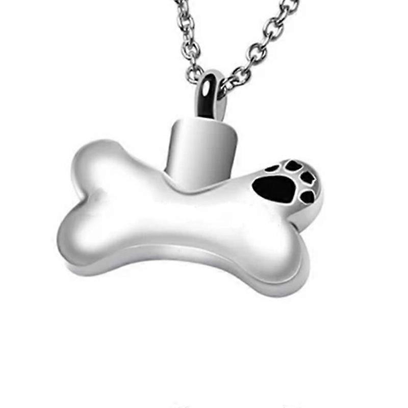 Personalized paw print dog tag pendant necklace men's stainless steel pet souvenirs