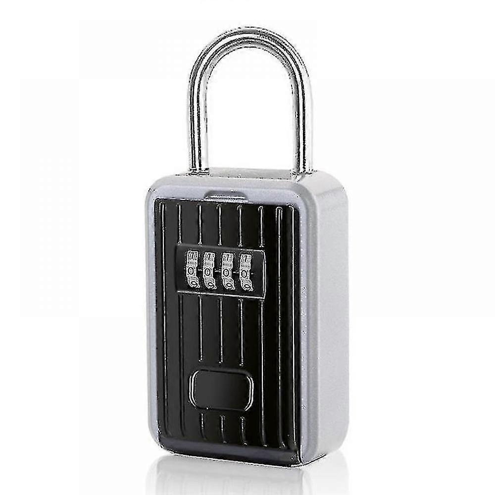 1 Piece Secure Key Box Wall Mounted Key Box With 4 Digit Numeric Code, Extra Large Lock Box Outdoor Key Safe With Handle