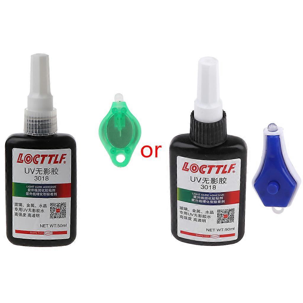 50ML Fast Curing UV Glue with Mini UV Light Sunlight Curing Adhesive Kit