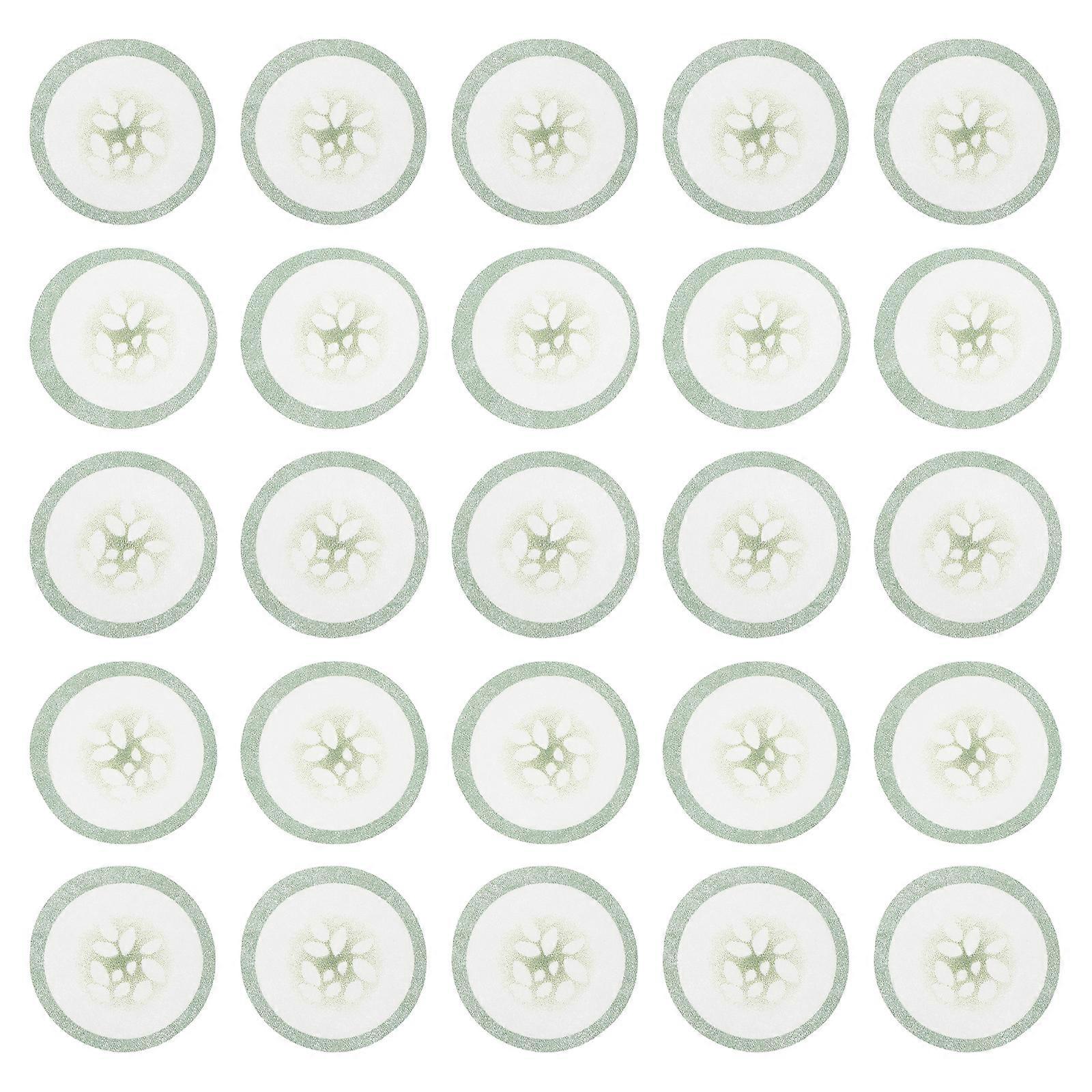 100pcs μίας χρήσης μαξιλάρια ματιών δημιουργικό πράσινο αγγούρι τυπωμένο φύλλο φροντίδας δερμάτων DIY μπαλωμάτων ματιών