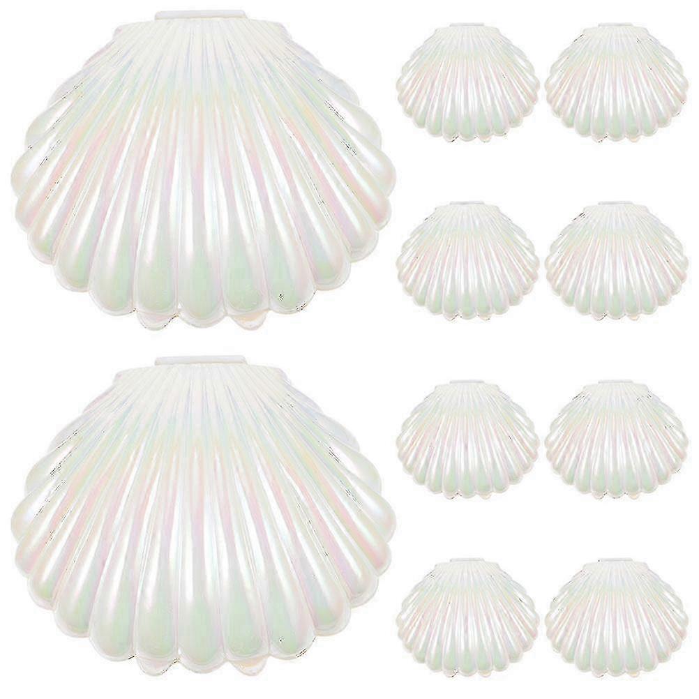 30pcs Sea Shells Candy Boxes Seashell Party Favor Containers Mini Sea Shell Storage Case Trinket Box