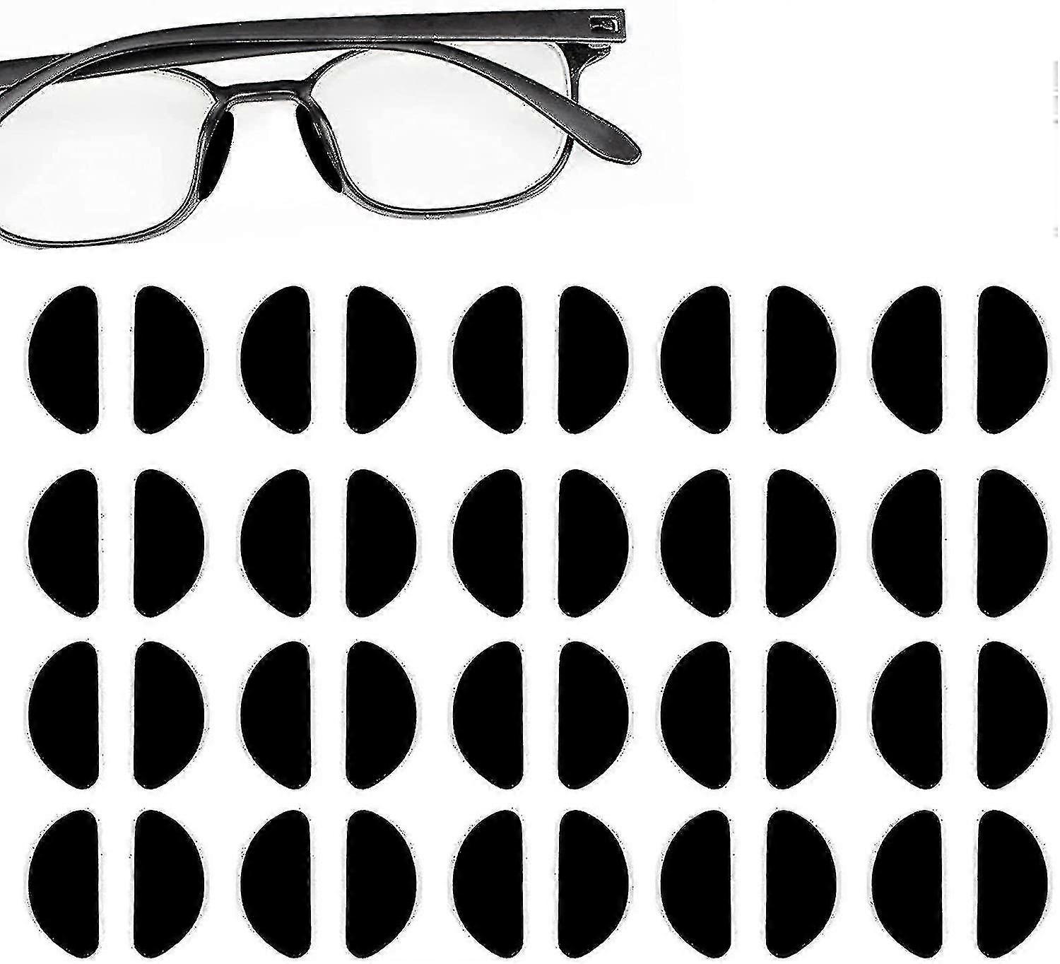 20 Pairs Adhesive Glasses Nose Pads, Non-slip D-shaped Silicone Glasses Nose