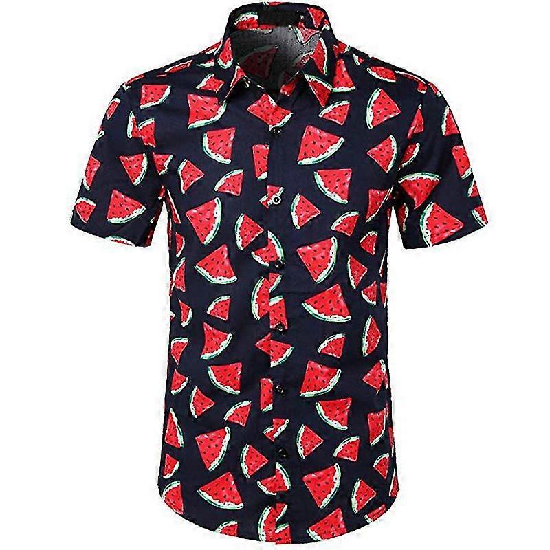 Homens camisas havaianas Praia Havaí Top Summerparty Floral Button Up Casual Short Sleeve Tee