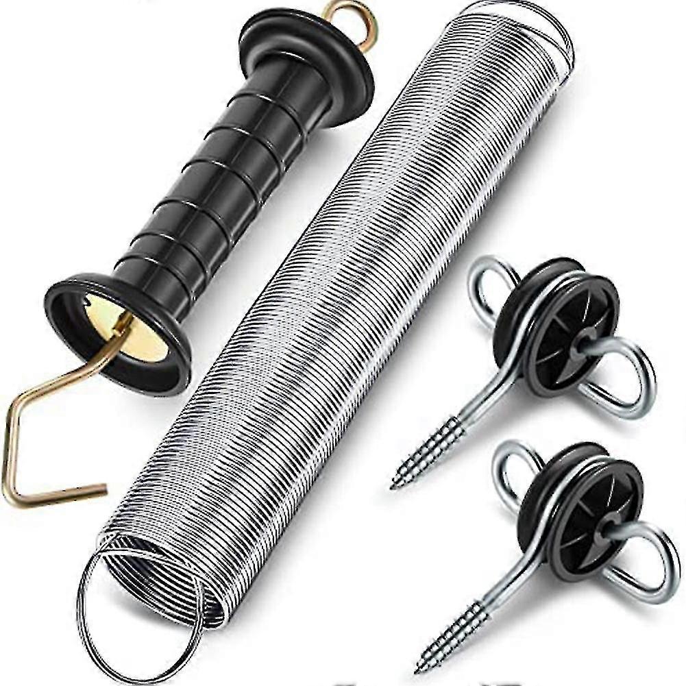 4 Pieces Electric Fence Gate Handle Kit Electric Fence Gate Kit Anchors Spring Gate Handle Kit