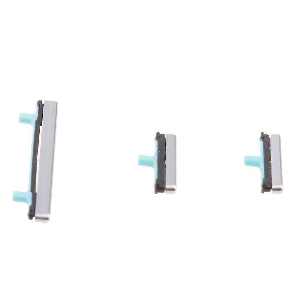 3xFor Samsung S8/S8+,On Off Power + Volume Control Buttons Replacement Silver
