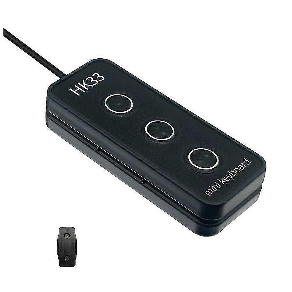 3 Key Usb Macro Programming Key Keypad Usb Keyboard Support Multiple Platform Portable Custom Mini Keyboard Black
