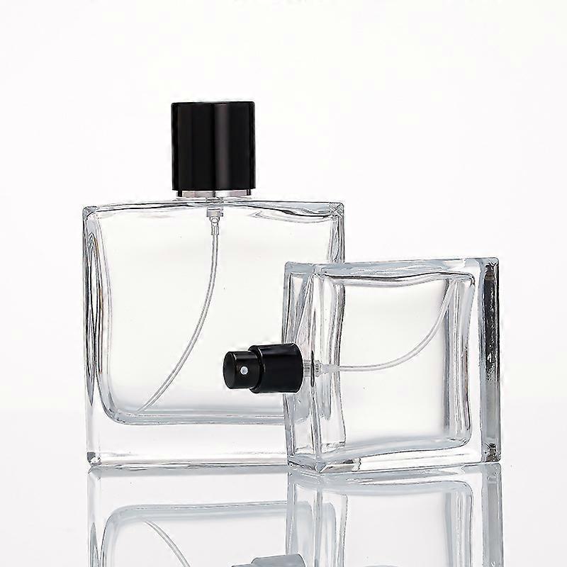 Large Perfume Cologne Atomizer Empty Refillable Glass Bottle Black Sprayer 3.4 oz 100ml (1 Bottle)