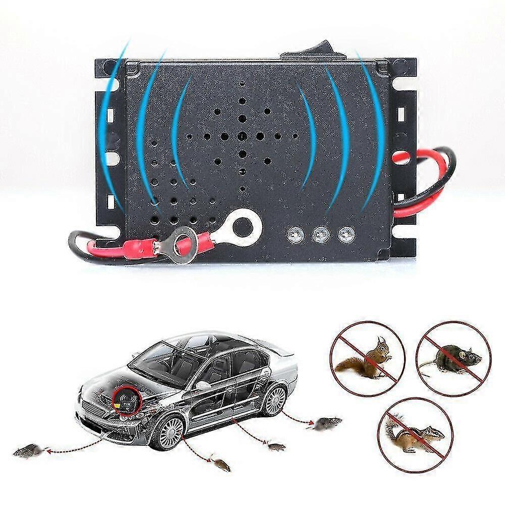 2 Pack Under Hood Animal Repeller Car Rat Repeller Rodent Repellent Ultrasonic Mouse Deterrent For 12v 24v Vehicle Automobile Get Rid Of Mice In Car E