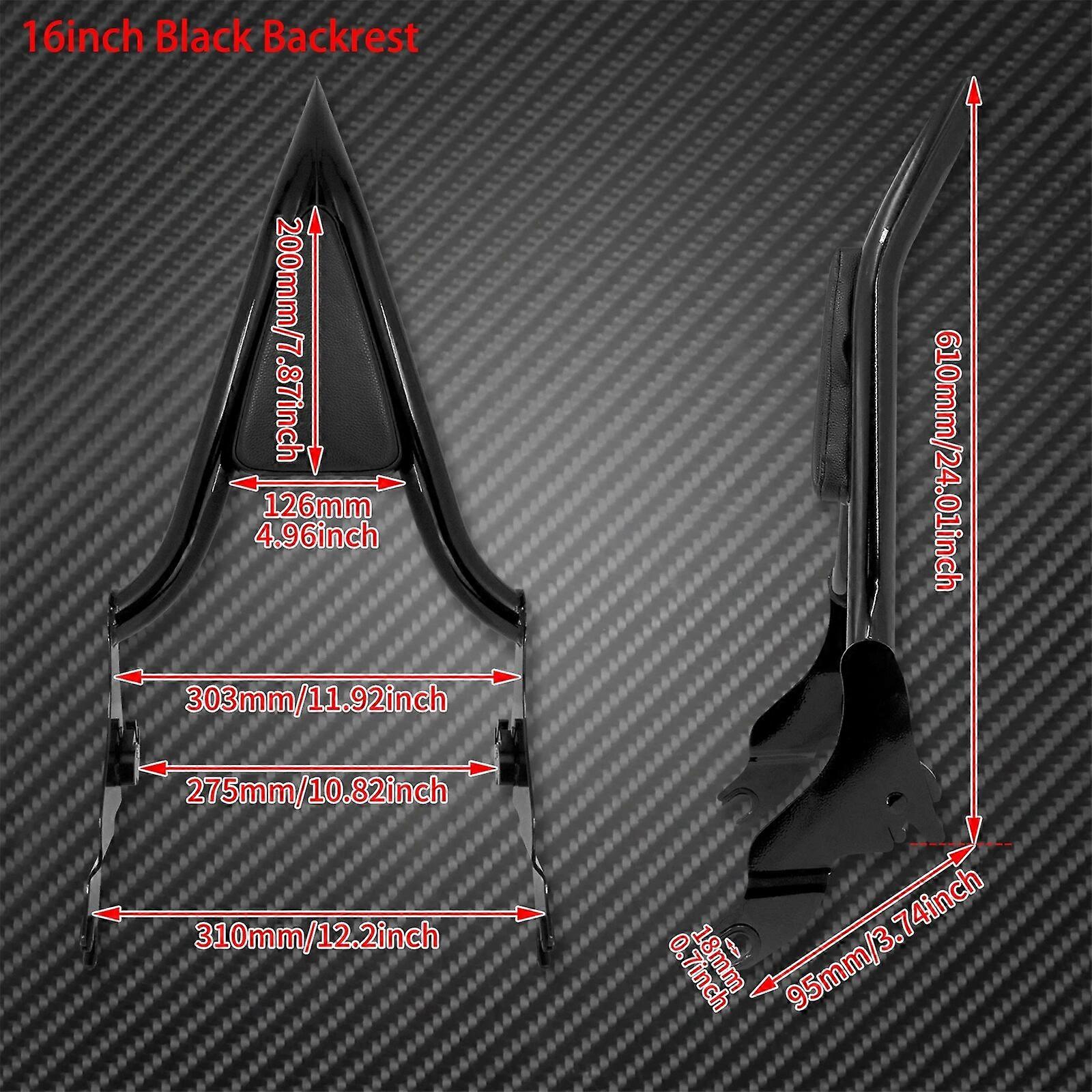 Motosiklet Çıkarılabilir Yolcu Arka Sırtlık Sissy Bar Siyah Harley Touring Road King Electra Glide Ultra Limited 2009-2023 için