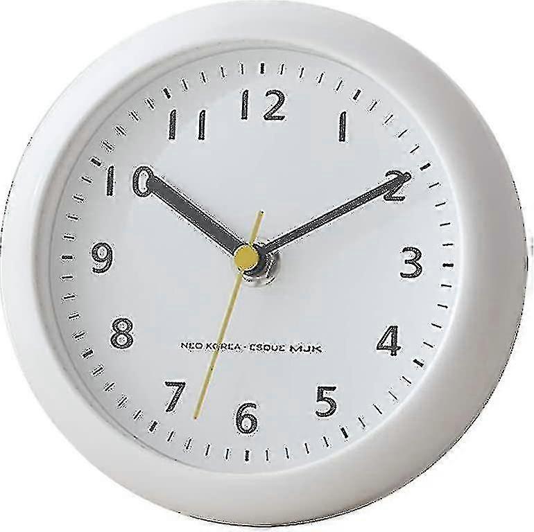 6 Inch Bathroom Waterproof Clock, Suction Cup Clock Wall Clockgrey