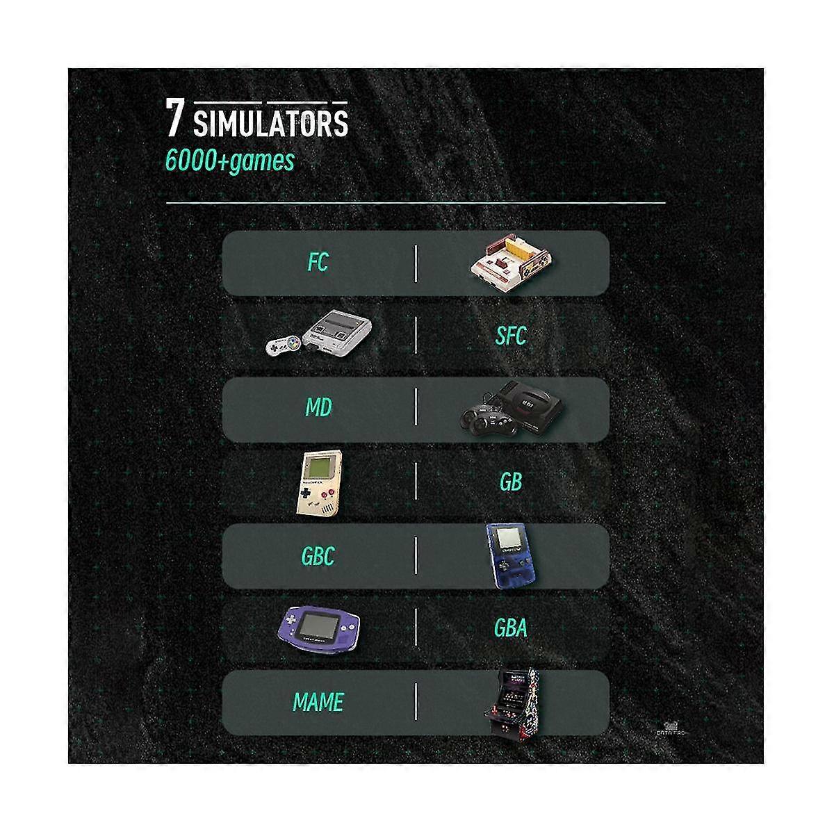 Sf2000 Handheld Game Console+2xhandle Built-in 6000 Games Classic Mini 3 Inch Video Game Consoles Support Av Output