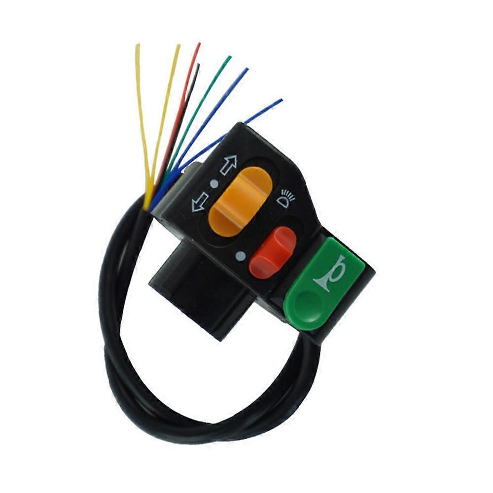 Motorcycle 7/8 Handlebar Horn Turn Signal Head Light Beam Kill Switch 3 In 1 E-bike Scooter Motor Power Switch High Quality