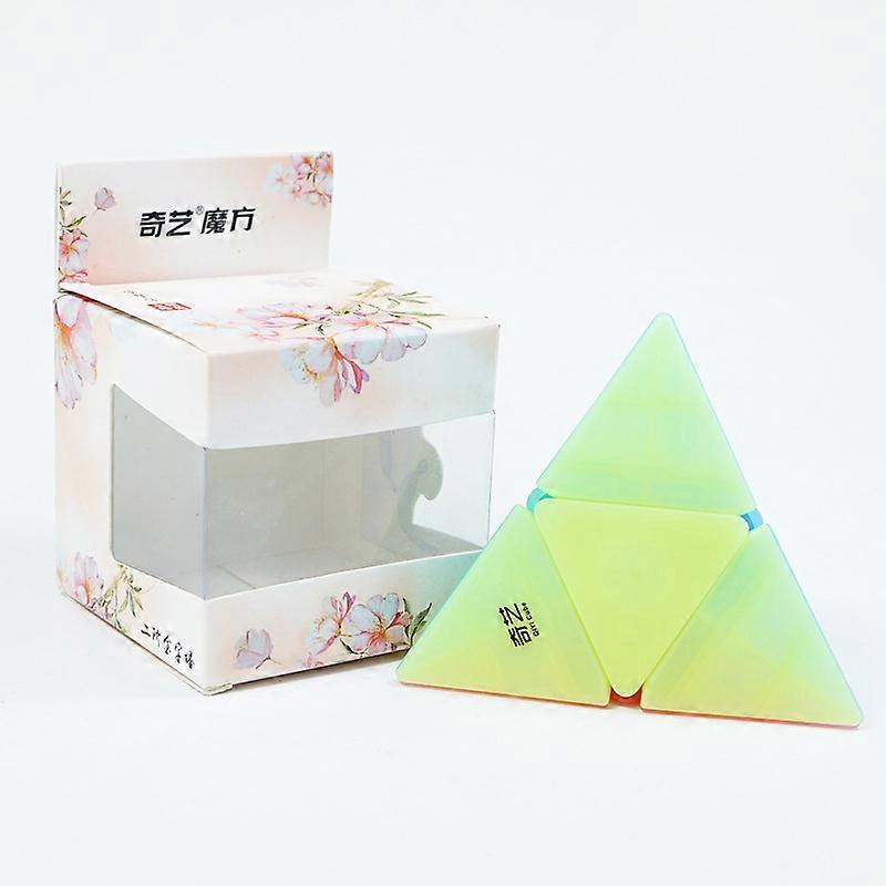 QiYi Jelly Couleur Magique Cube 2x2 3x3 4x4 5x5 Pyramide Porte-clés Cube Rapide Éducatif Cubo Magico Puzzle Jouet Pour Enfants Enfant Cadeau