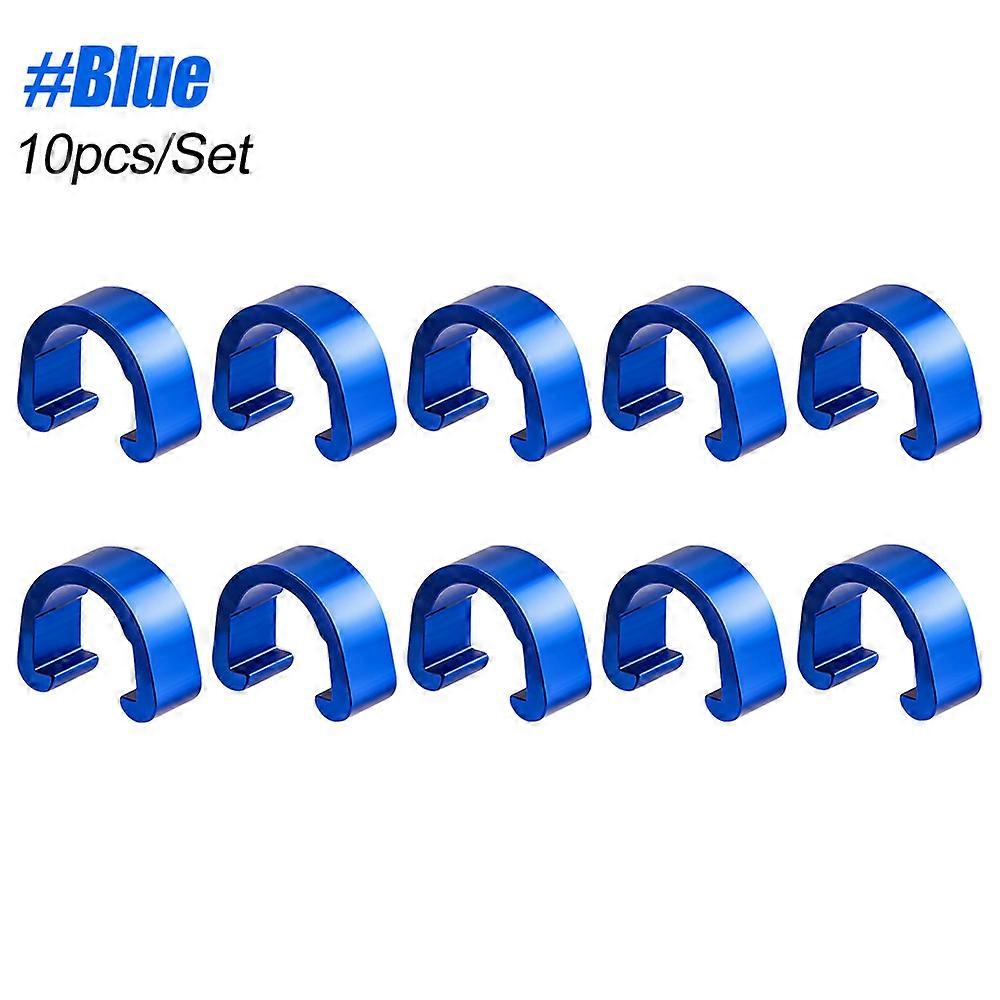 10Pcs Aluminium Alloy Bicycle C-Clips Clamps Hose Guide Clamps Bicycles Brake Cable Derailleur Shifter Cable Fixed Clips Buckle