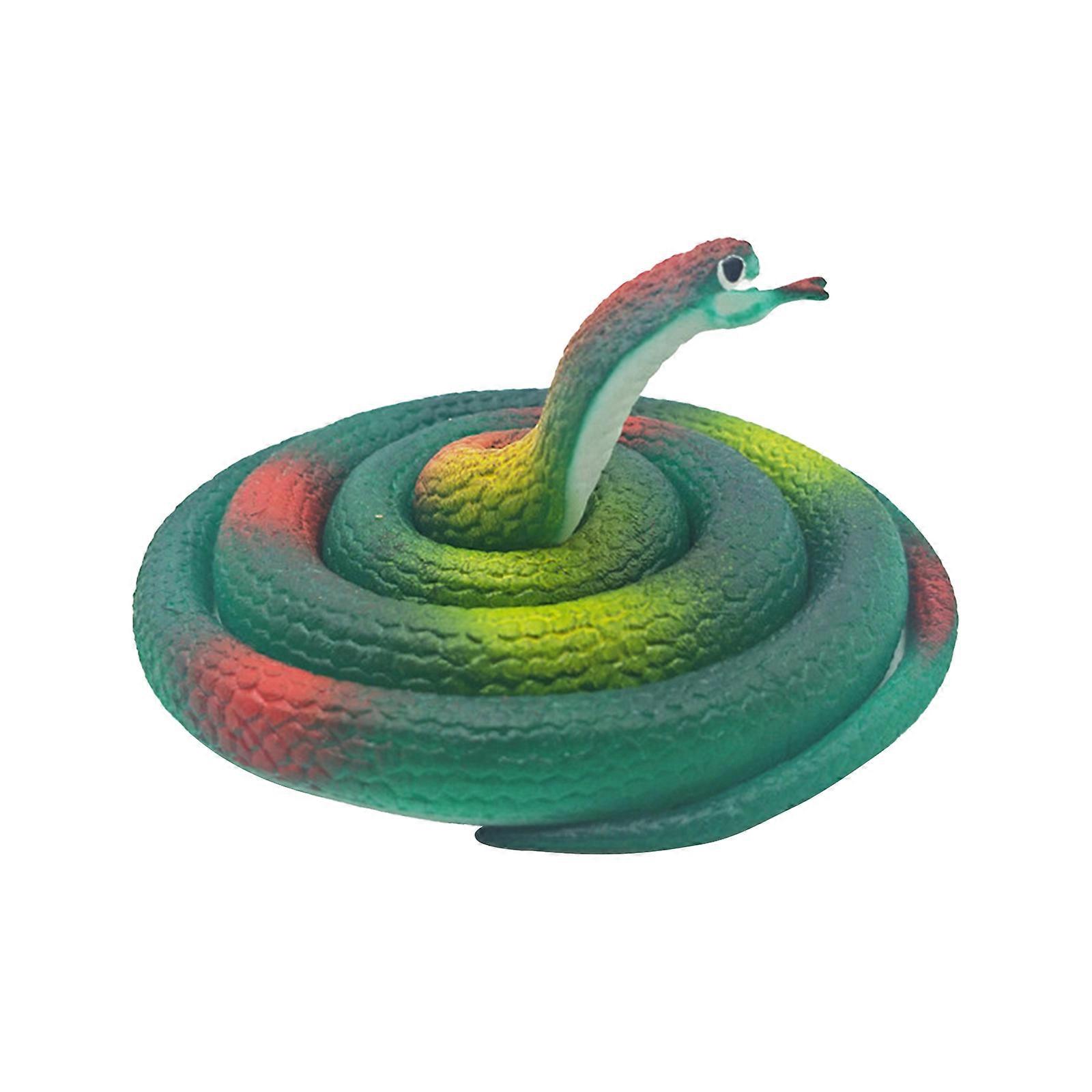 Cobra animal model simulation snake whole people's Congress green snake soft glue big fake snake trick props