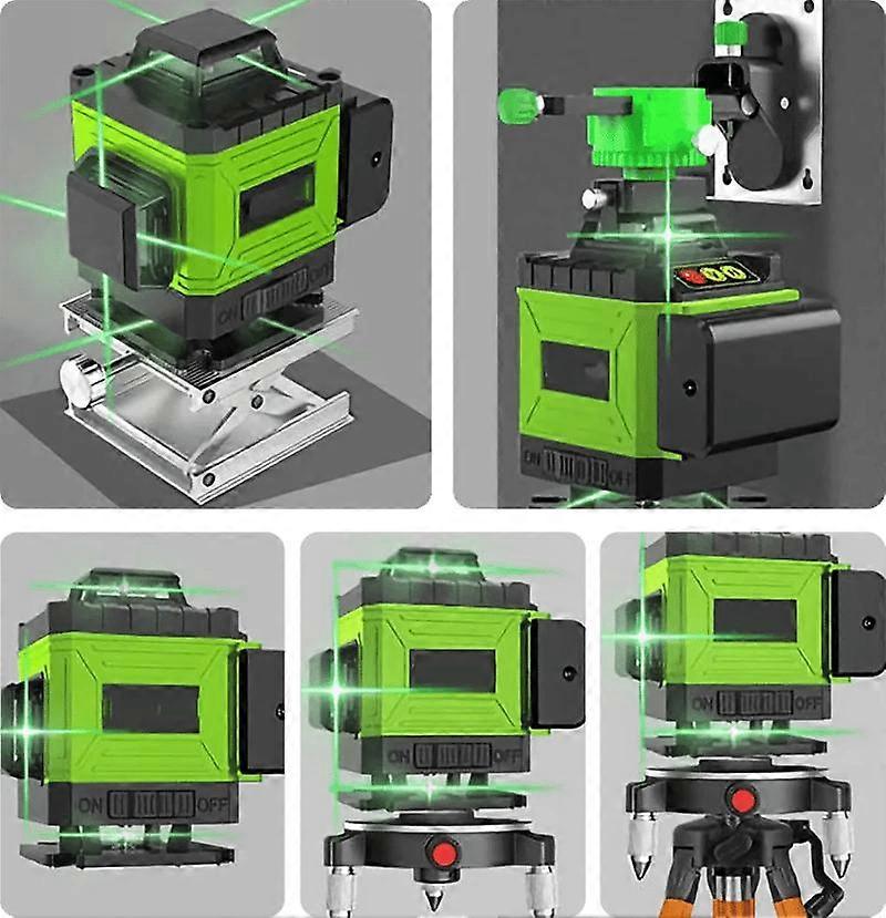 Professional Self Leveling Rotary laser level green 16 Lines,4D Cross Line Laser Measure Tool