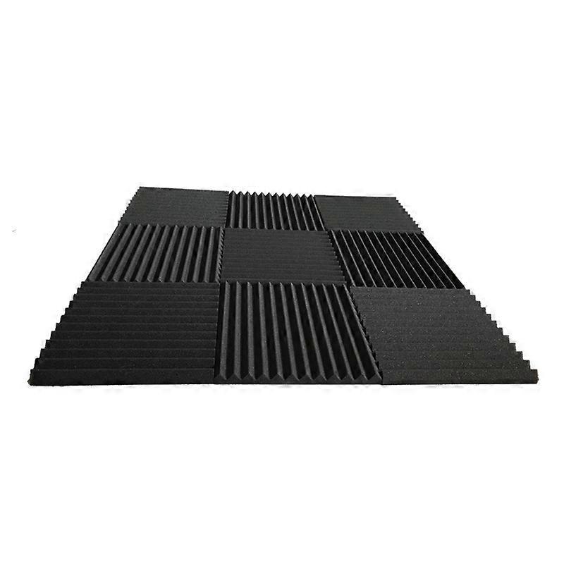 12 Pack black Absorb the echo Acoustic Foam Panel Wedge Studio Soundproofing Wall Tiles 12"*12"*1"