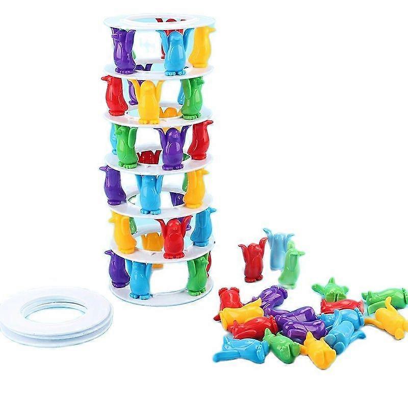 1-2 Players Collapse Penguin Tower Crash Balance Game Gathering Family Education Building Blocks Challenge Children's Toys