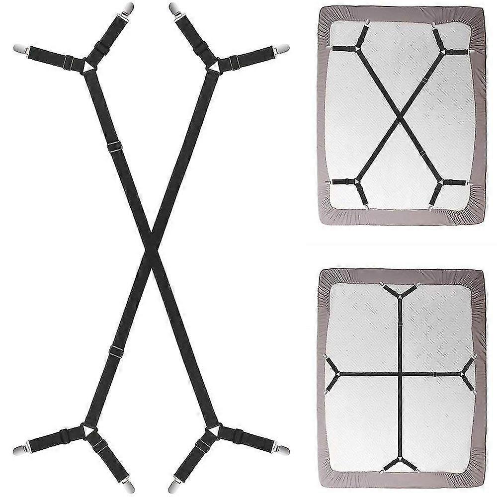 Sheet Fasteners, 2-pack Adjustable Cross Fit Sheet With Clip