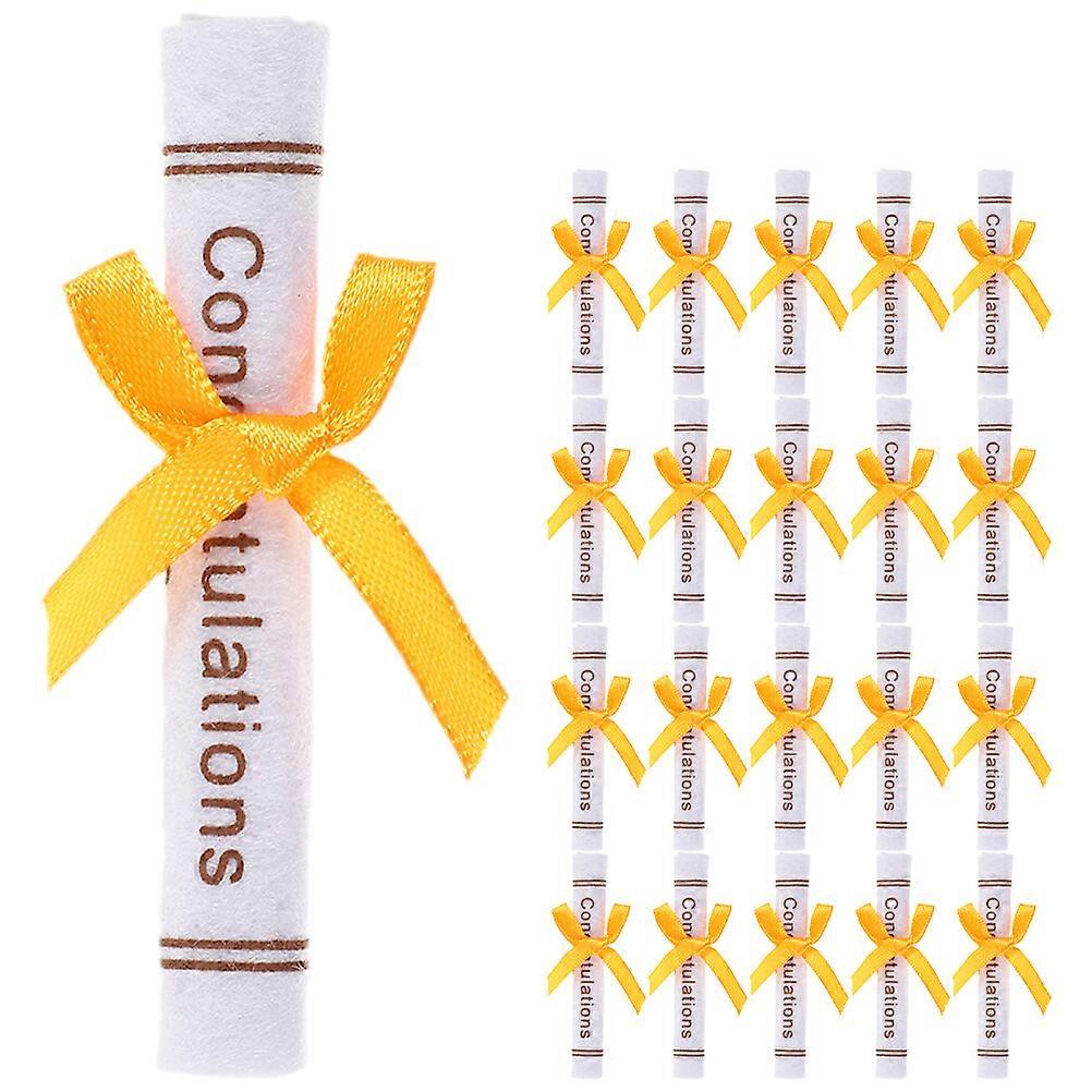 50ks Mini Graduation Certificate Modely Netkané Certifikát Bear Doll Scroll Decor
