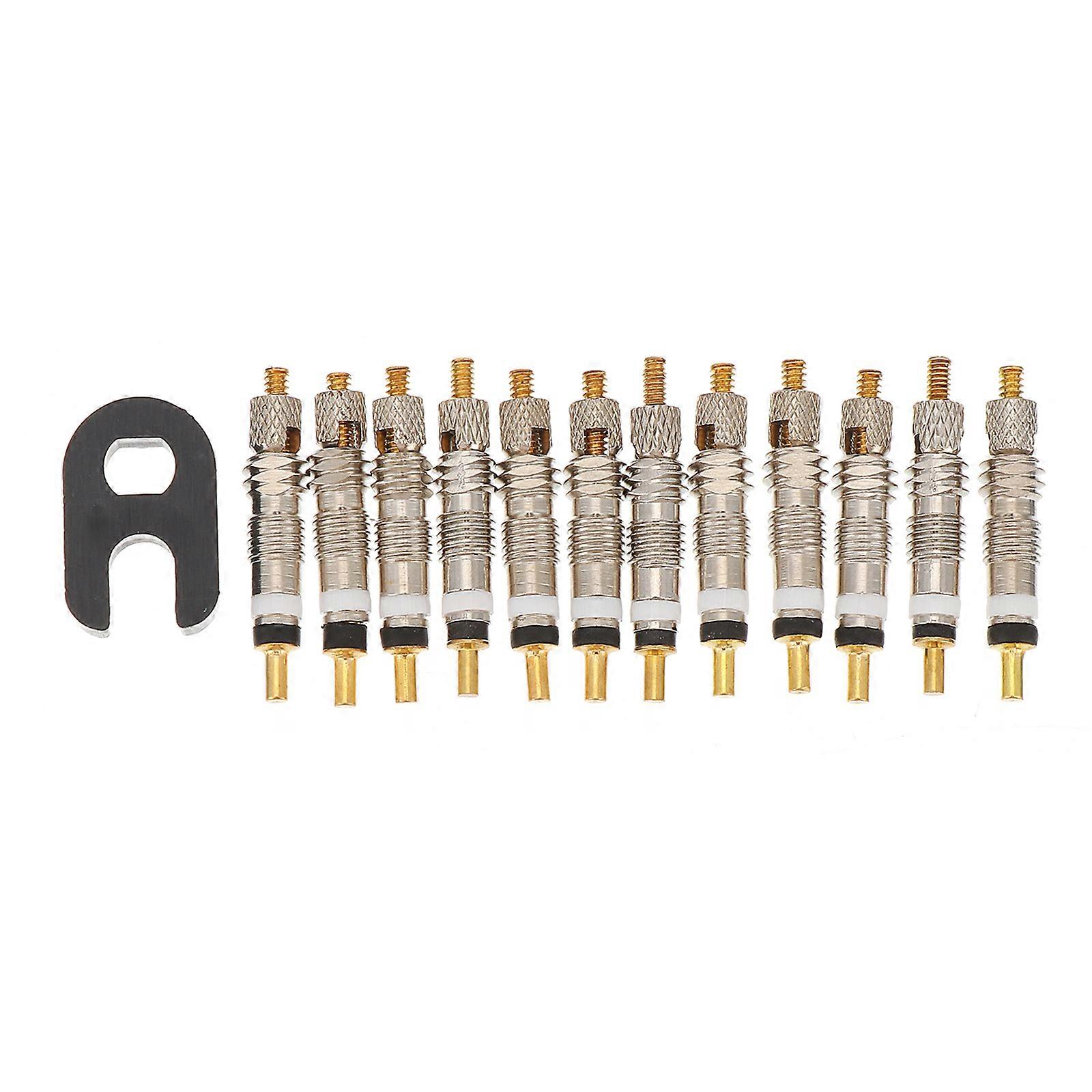 12 stuks Presta Valves Core Bike Replacement Tubeless Core met Remover Tool