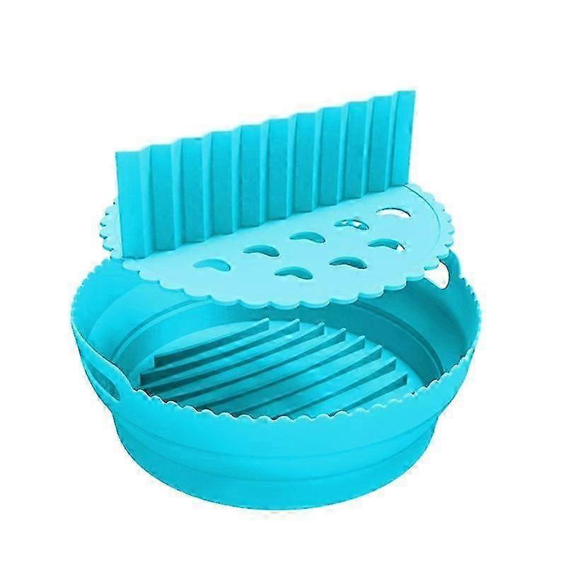 Air Fryer Silicone Liners 8.5inch For 5 To 8 Qt Reusable With Divider Foldable Air Fryer Silicone Pot Non-stick,d