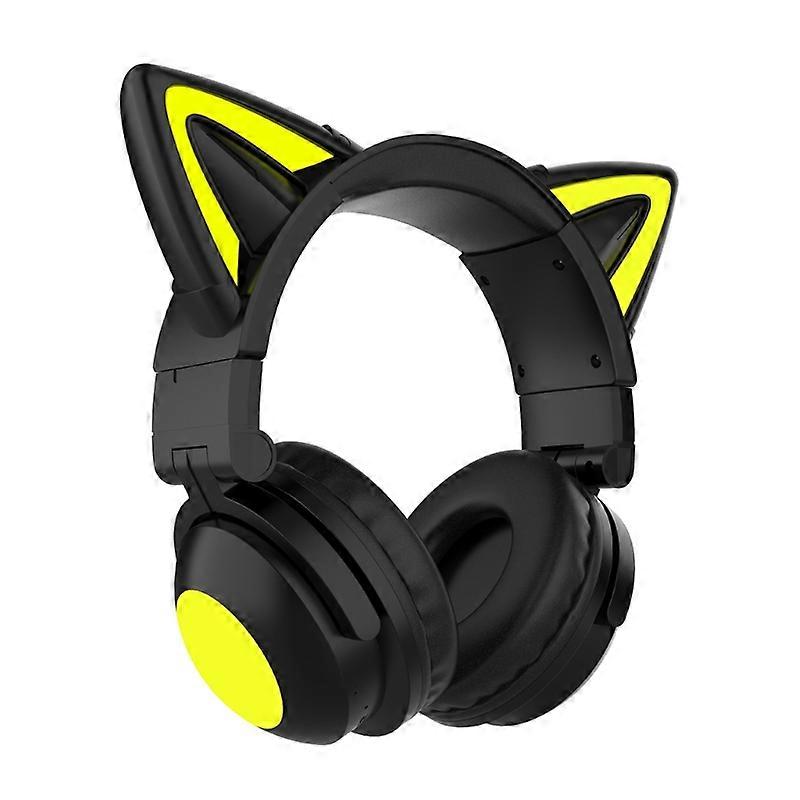 Wireless Headphones Sports Games Props Lovely Cat Ear Headsets 10M Barrier-free Transmission Stable Transfer LED Light