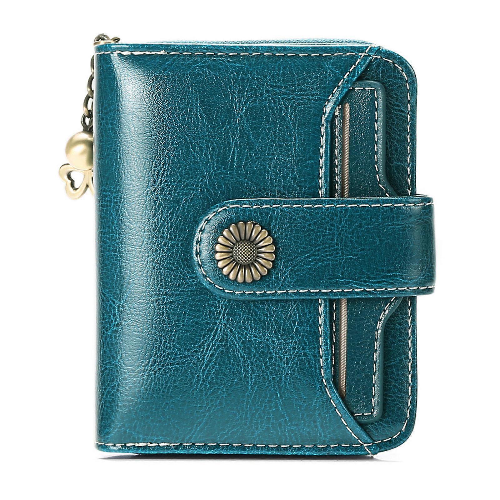 Genuine leather women's wallet Women's short student multi-functional mini zero wallet Driver's license wallet