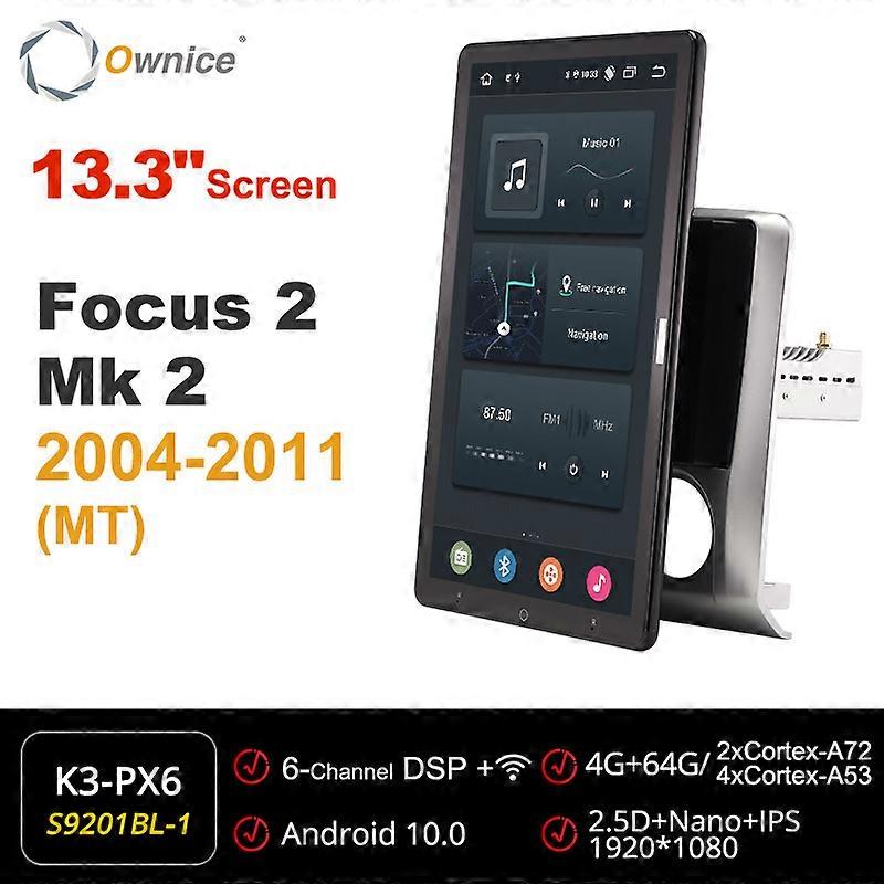 Tesla Stil Auto Drehbar 1920 * 1080 13,3 "Android 10.0 Auto Multimedia Für Ford Focus 2 Mk 2 2004-2011 GPS Navigation Auto Radio