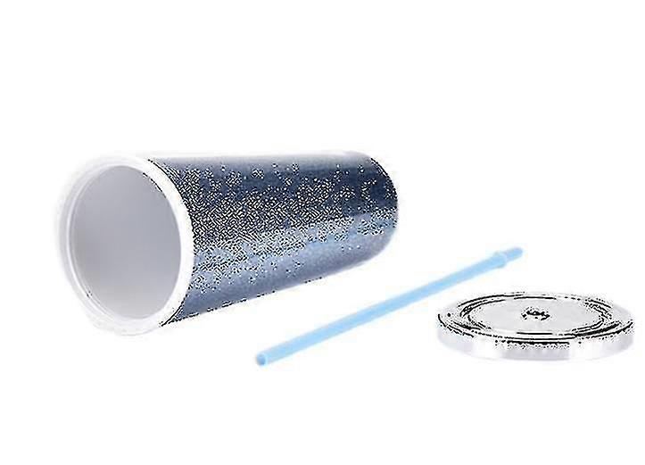 Large Capacity Double Layer Plastic Straw Cup Student Universal Water Cup