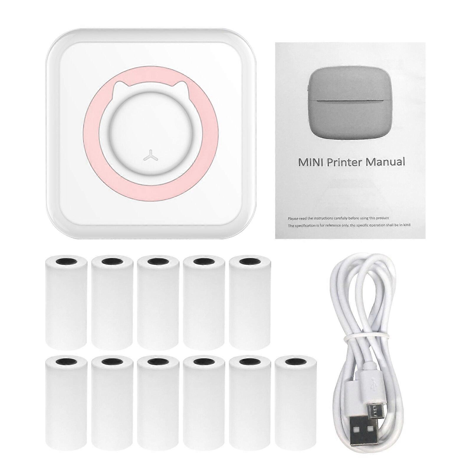 Pocket Thermal Printer Portable Mini Wirelessly BT Connect 200dpi Photo Label Memo Wrong Question Printing