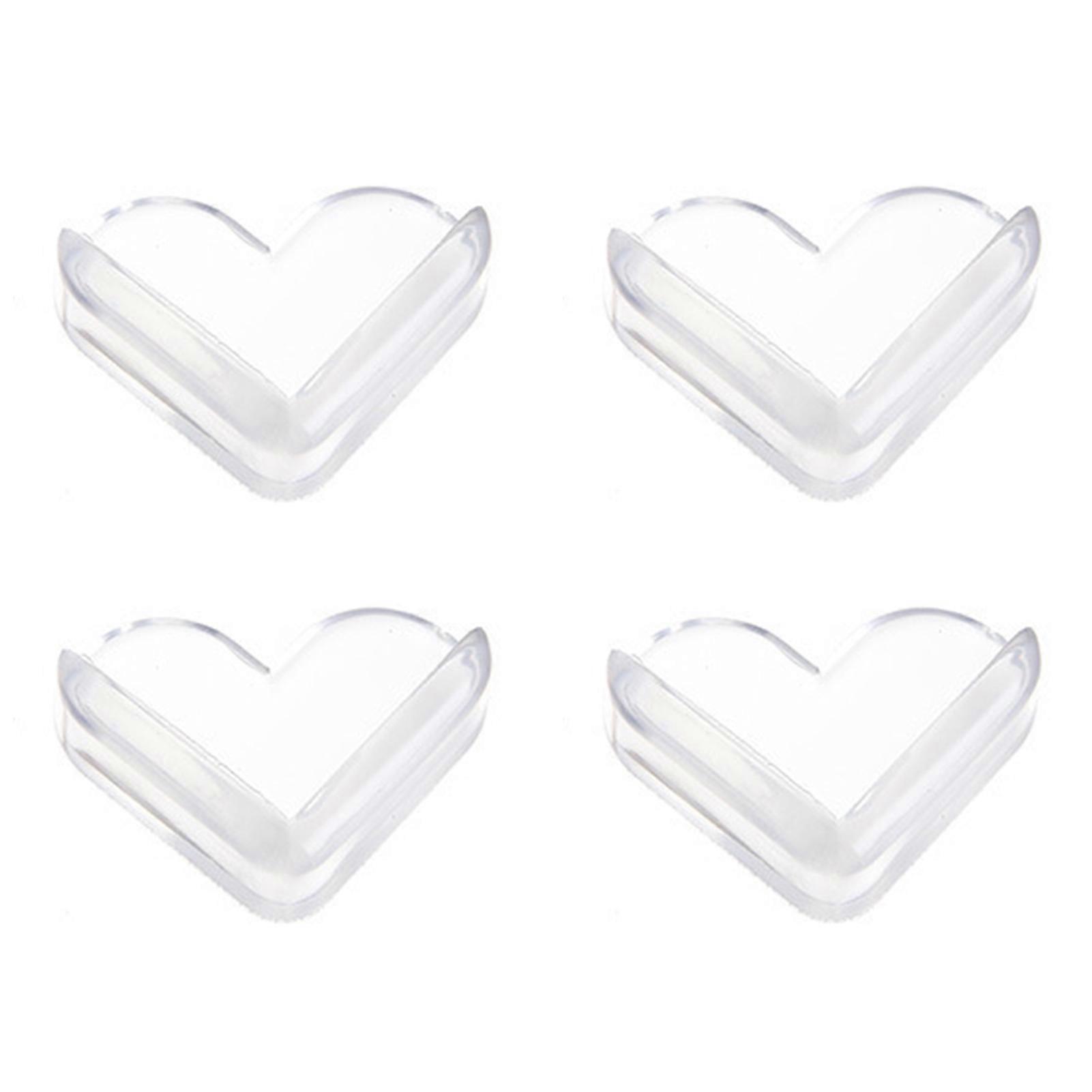 4Pcs επιτραπέζια κάλυψη άκρων διαφανής μαλακός μωρό ασφάλεια πλαστικό αγάπη καρδιά σχήμα παιδιά έπιπλα γωνία προστάτης σπίτι προμήθειες QingHai